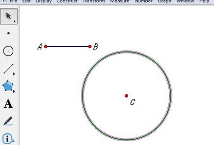 几何画板让两线段运动中保持相等的操作流程