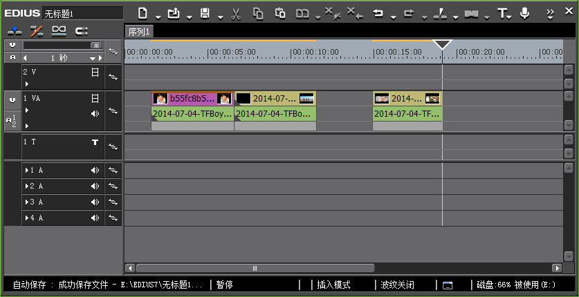 edius设置波纹模式的操作方法