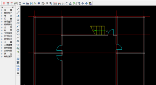 天正建筑2014绘制建筑物二层平面图的使用方法