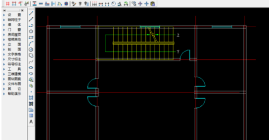 天正建筑2014绘制建筑物二层平面图的使用方法