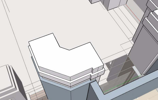草图大师绘画屋顶外饰柱的操作方法