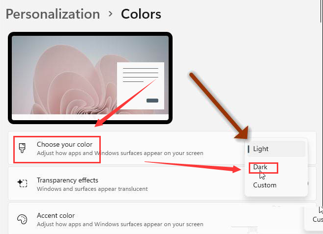 Windows11开启如何黑暗模式?Windows11黑暗模式开启方法