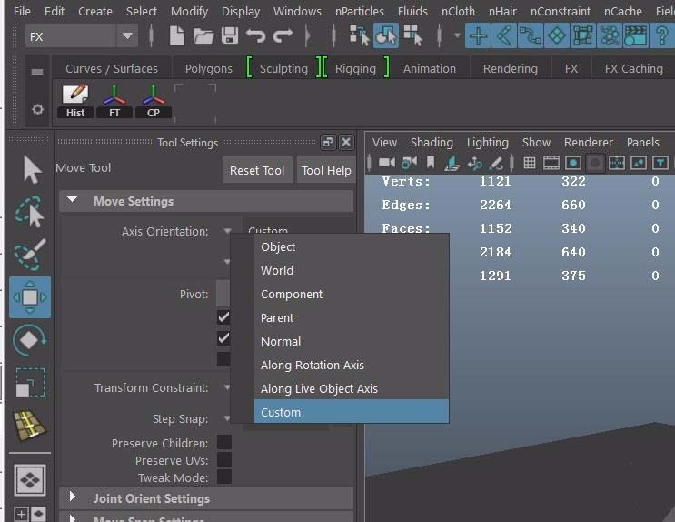 maya模型改变中心点和方向的具体操作步骤