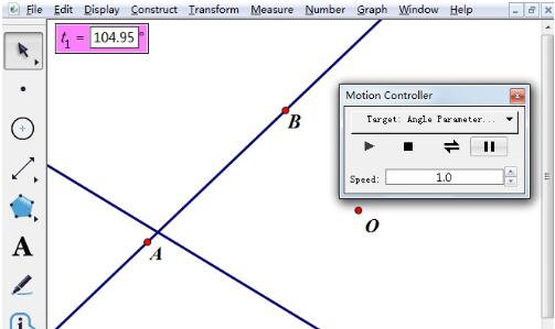 几何画板中使直线绕点旋转的操作步骤