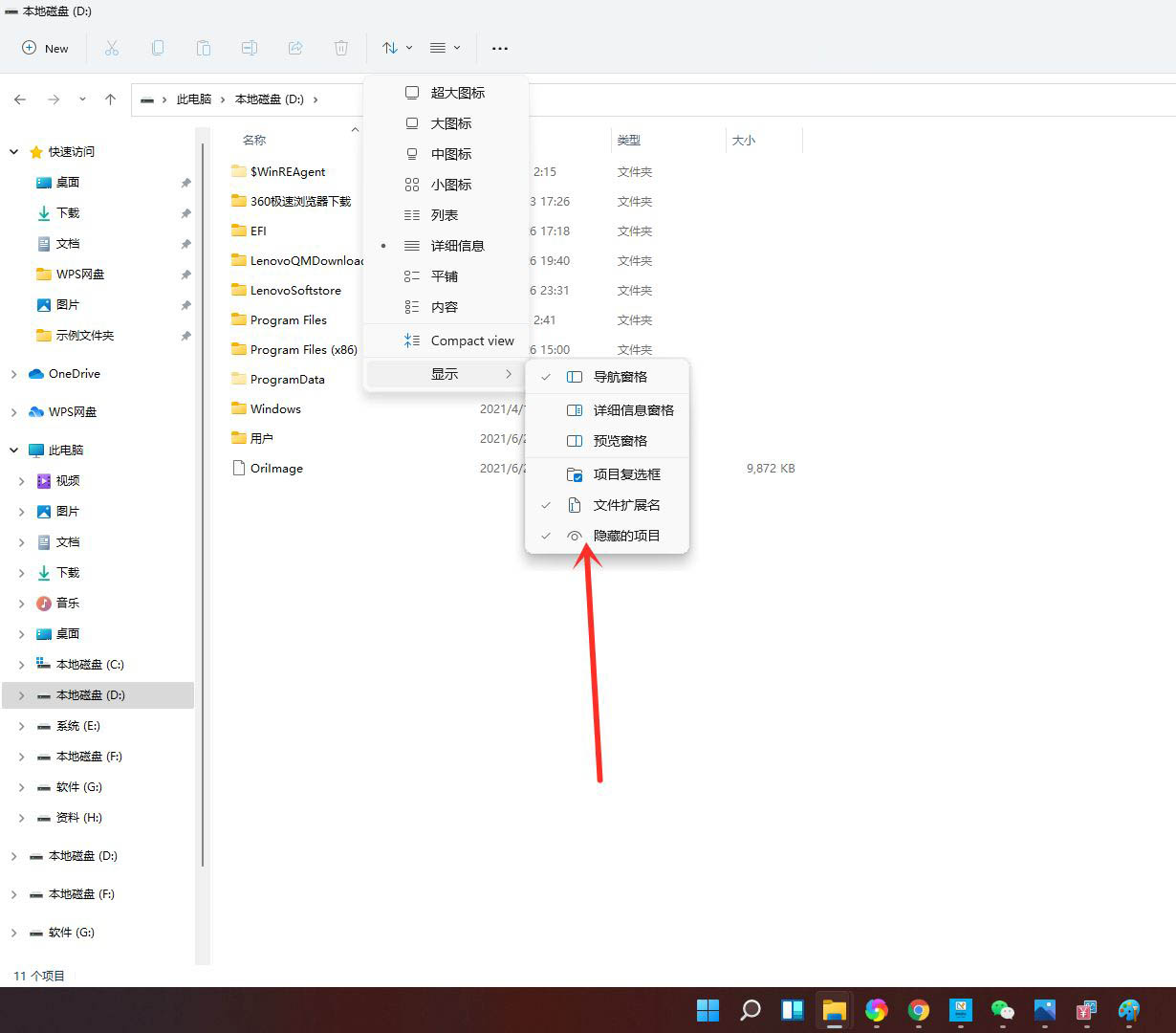 Win11怎么显示隐藏文件?Win11显示隐藏文件方法