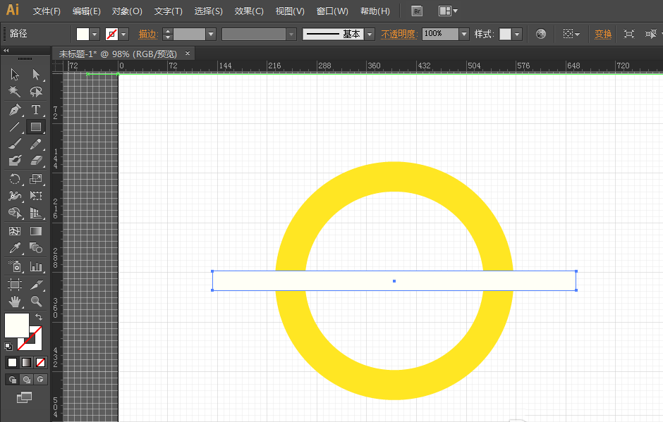 ai做出救生圈图形的操作方法