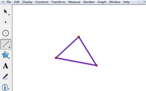 几何画板度量三角形的周长的操作方法