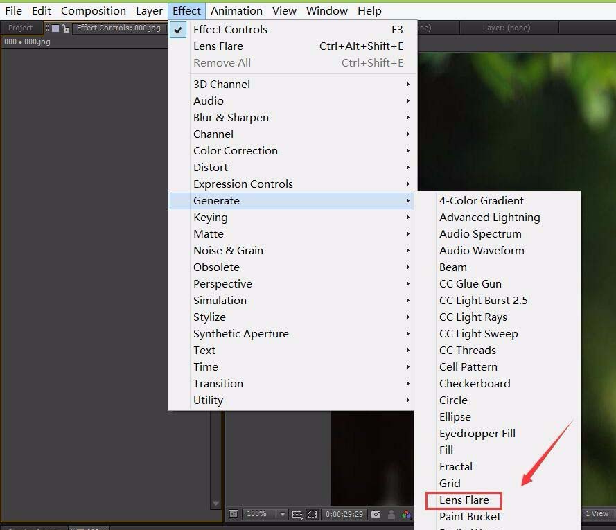 AE为图片打造lens flare效果的详细步骤