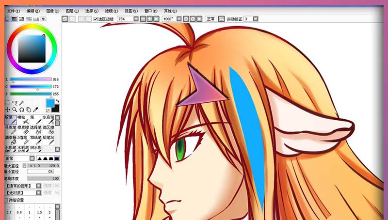 sai软件中铅笔笔刷的使用方法介绍