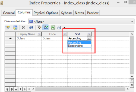Power Designer创建索引的相关操作讲解