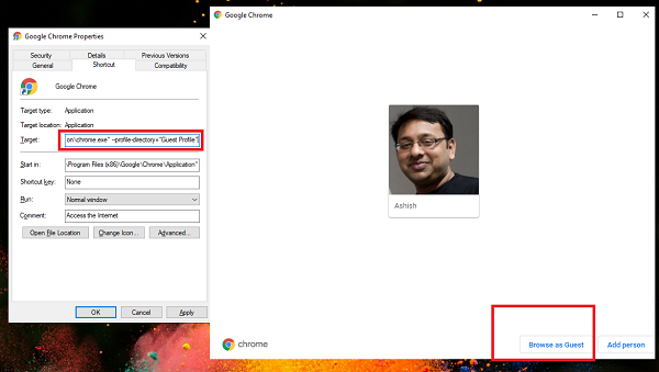 Win10中设置用访客模式打开谷歌的详细流程
