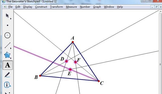 几何画板画摩莱三角形的方法