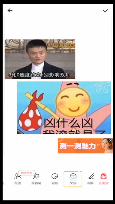 美图秀秀拼图中添加文字的详细步骤