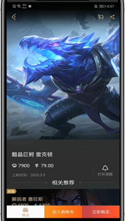 掌盟进行买皮肤的详细教程