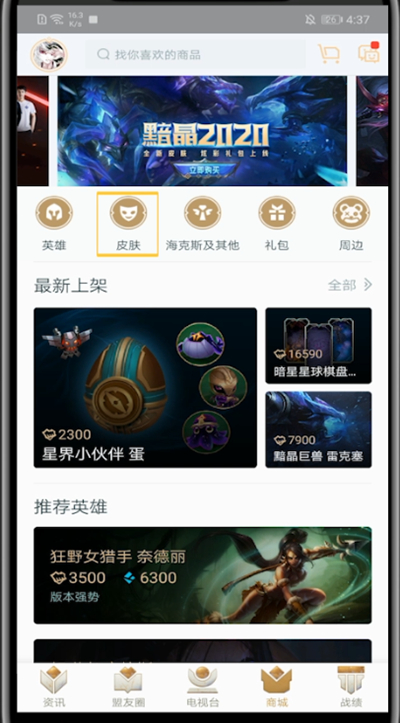 掌盟进行买皮肤的详细教程