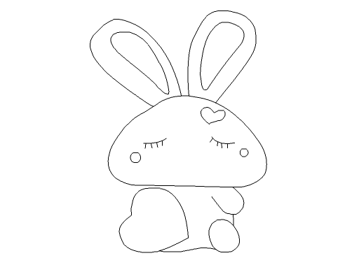 Flash制作简笔画效果爱心兔子的操作步骤