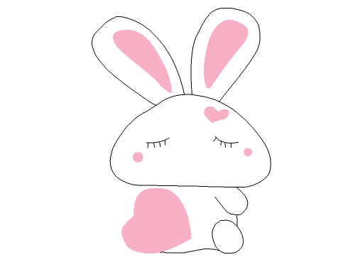 Flash制作简笔画效果爱心兔子的操作步骤