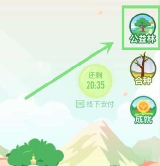 支付宝中参加立白绿色公益林抽奖活动的方法