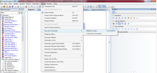 Power Designer运转已写好vbs脚本的操作教程