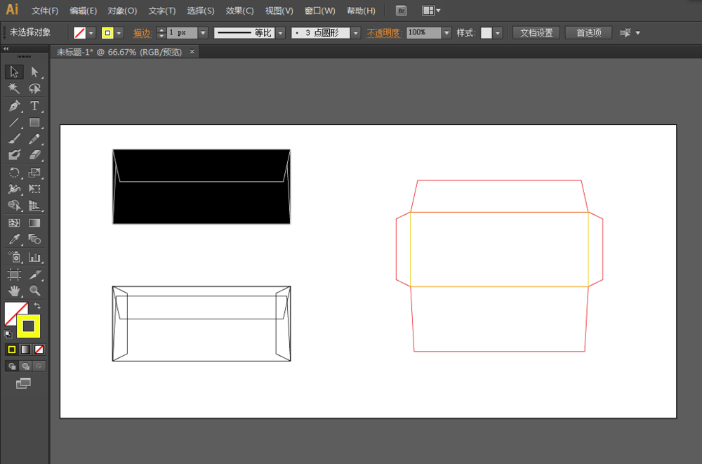 ai制作信封展开图的操作方法