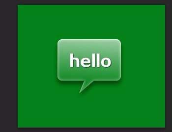 photoshop cs6设计绿色对话的操作教程