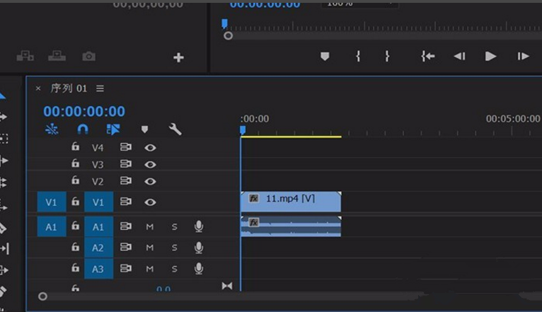 premiere添加单个轨道的操作步骤