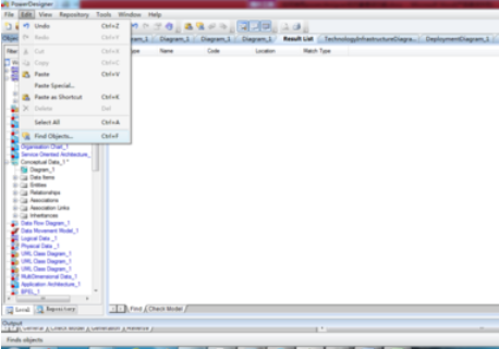 Power Designer中使用对象查询功能的简单操作教程