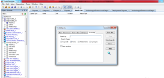 Power Designer中使用对象查询功能的简单操作教程