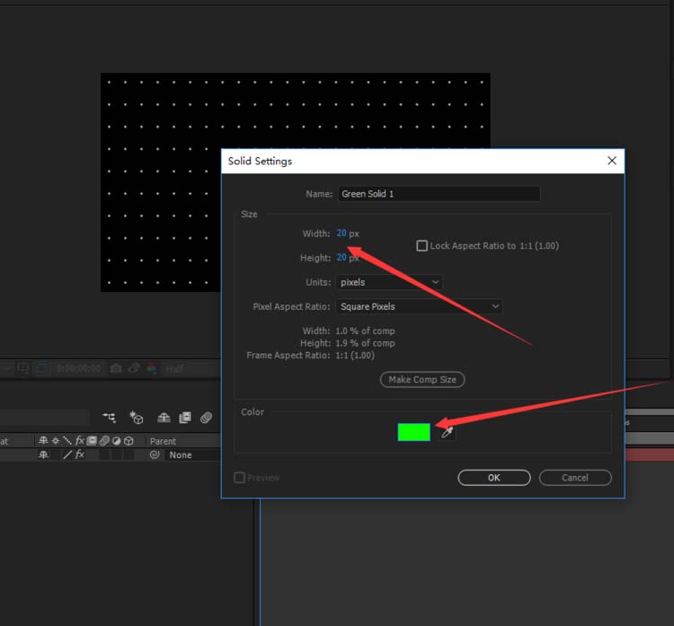AE设计背景矩阵方格抖动效果的操作方法