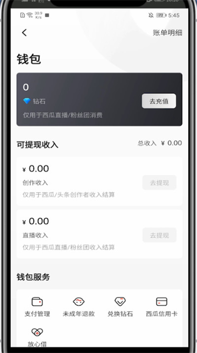 西瓜视频中查看收益的方法技巧