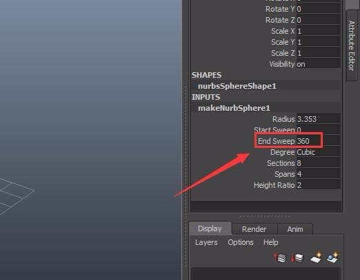 maya将球体改成半球模型的具体方法