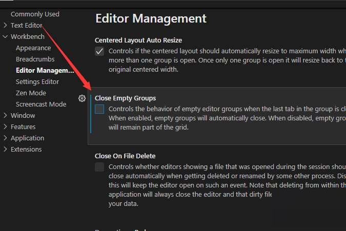 Vscode怎么关闭空组?Vscode关闭空组教程