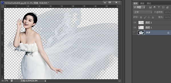 photoshop cs6扣取婚纱照的快捷方法介绍