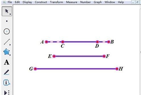 几何画板选择几何元素的操作内容