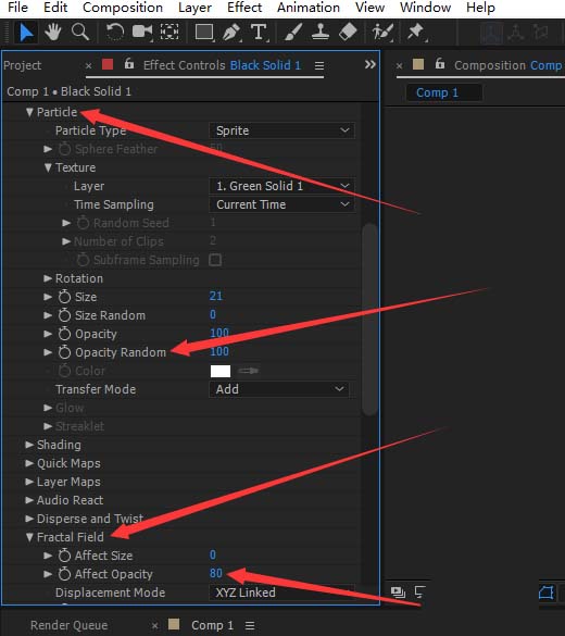 AE设计背景矩阵方格抖动效果的操作方法