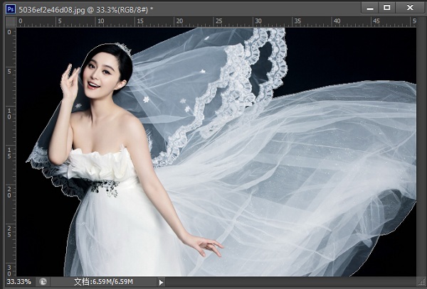 photoshop cs6扣取婚纱照的快捷方法介绍