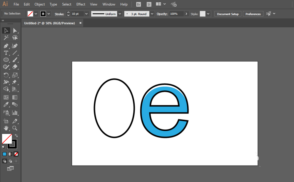 ai绘制出IE浏览器图标的方法步骤