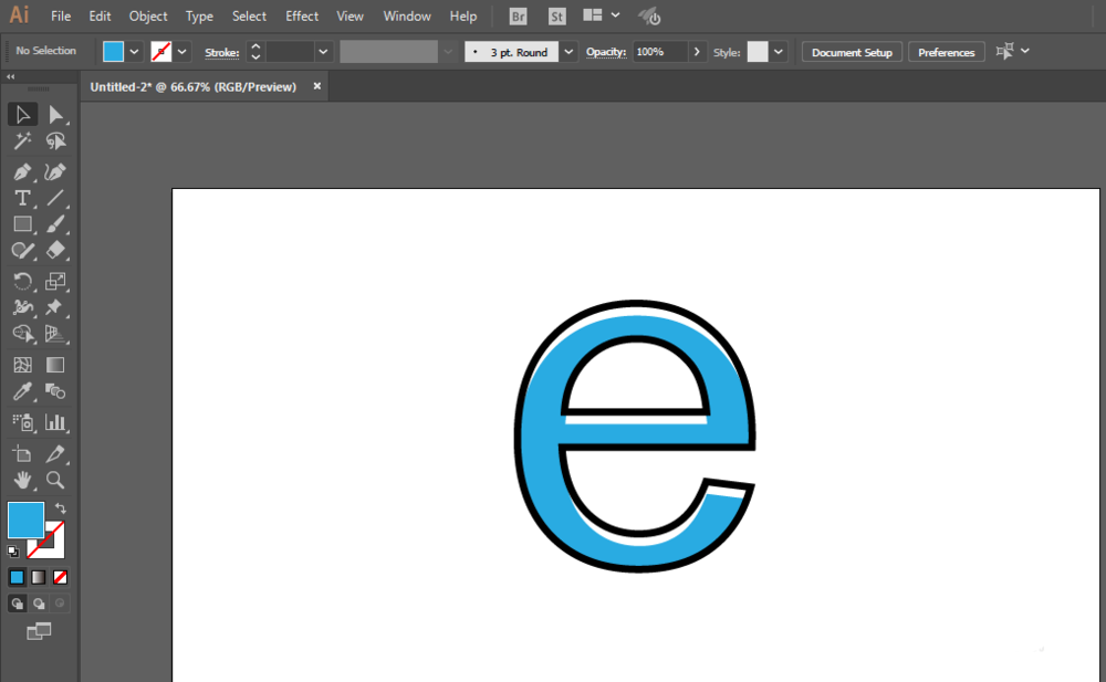 ai绘制出IE浏览器图标的方法步骤
