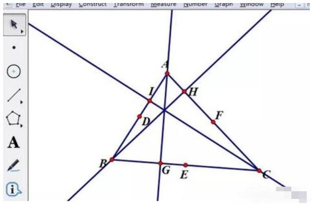 几何画板画九点圆的操作方法