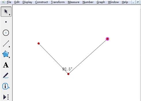 几何画板制作带度量值的角的操作方法