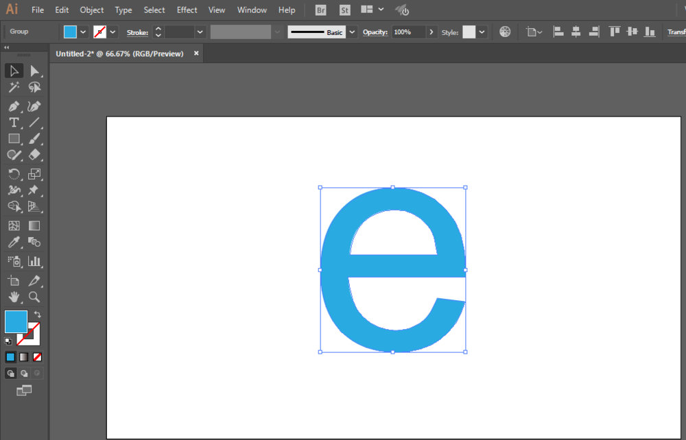 ai绘制出IE浏览器图标的方法步骤