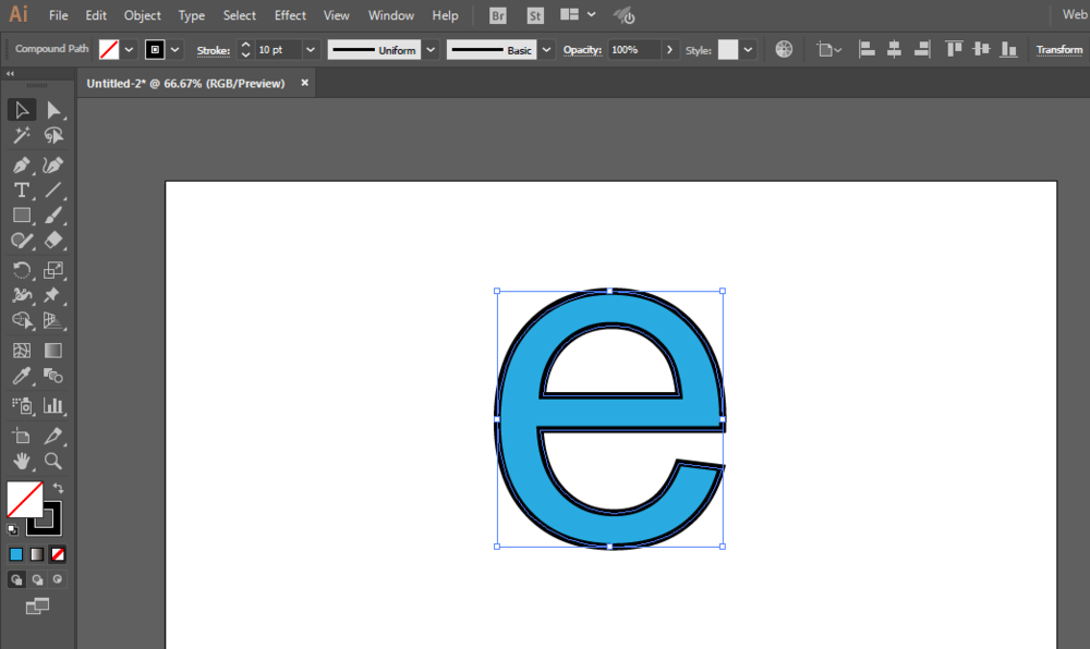ai绘制出IE浏览器图标的方法步骤