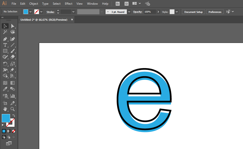 ai绘制出IE浏览器图标的方法步骤