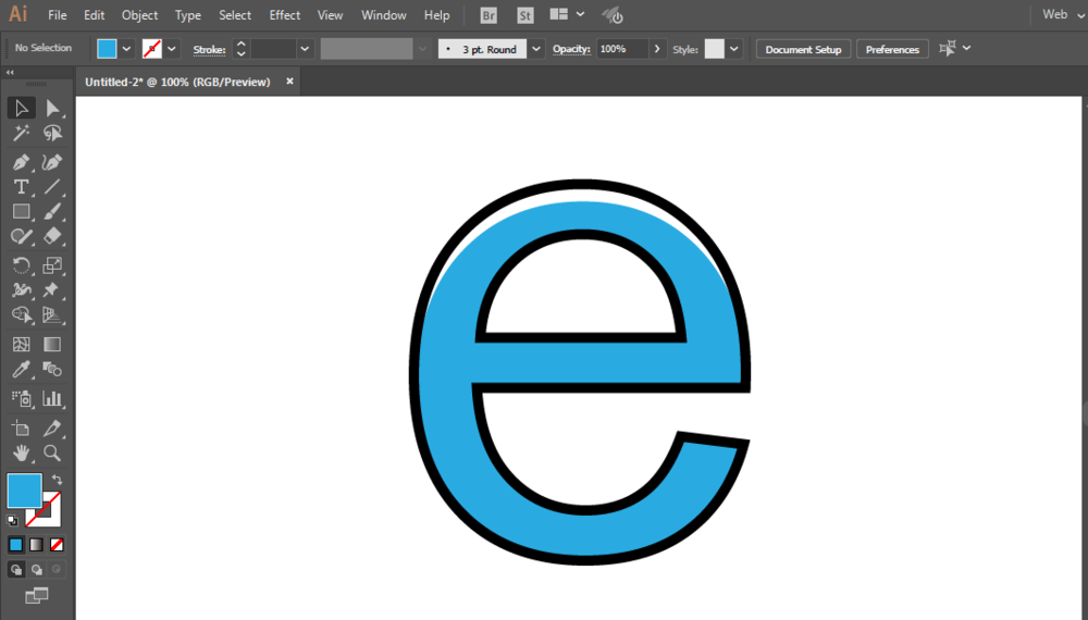 ai绘制出IE浏览器图标的方法步骤