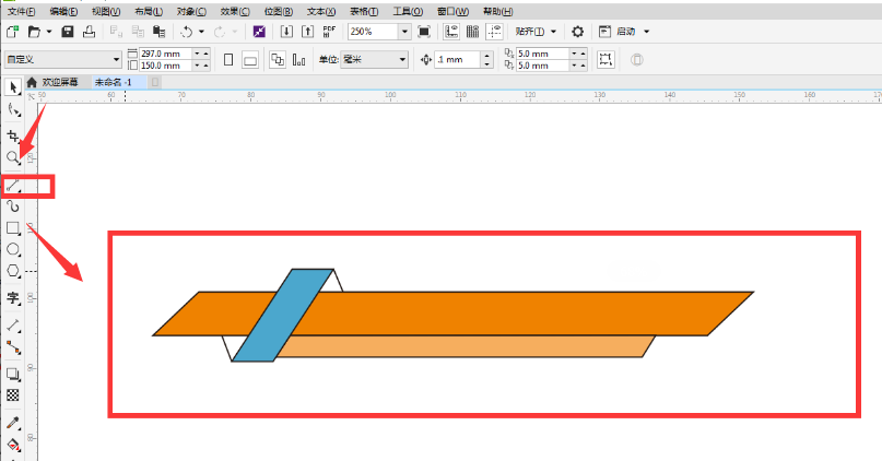 cdr矩形怎么做标题框?cdr矩形转曲制作标题框方法介绍