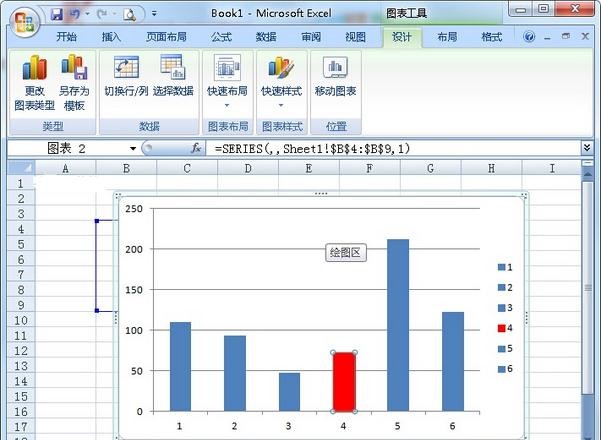excel2007更改图表单个系列样式的操作方法