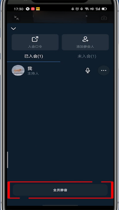 钉钉视频会议强制全员静音的方法步骤