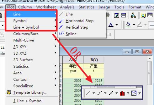 利用origin绘画的简单步骤