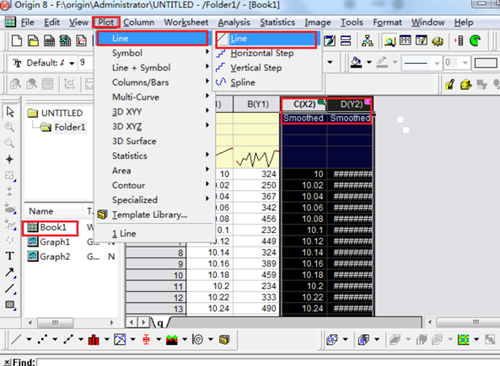 origin设置平滑曲线的简单教程