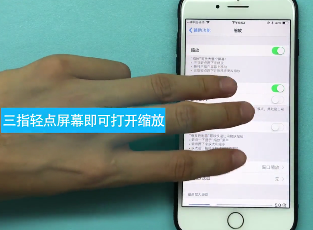 苹果手机中屏幕缩放的简单步骤